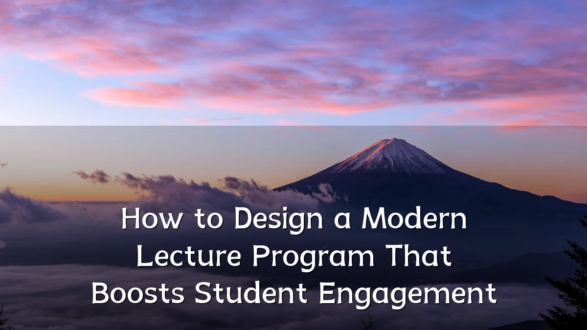 How to Design a Modern Lecture Program That Boosts Student Engagement