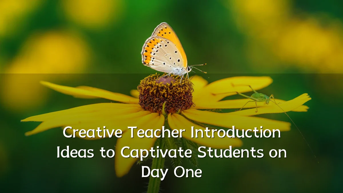 Creative Teacher Introduction Ideas to Captivate Students on Day One