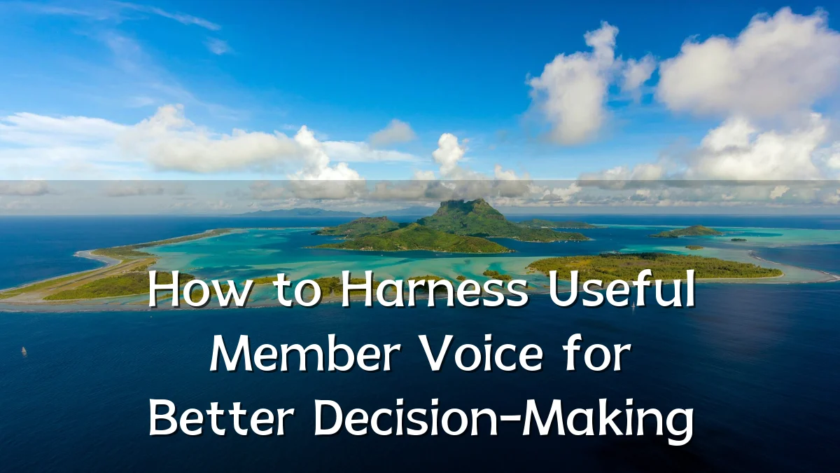 How to Harness Useful Member Voice for Better Decision-Making
