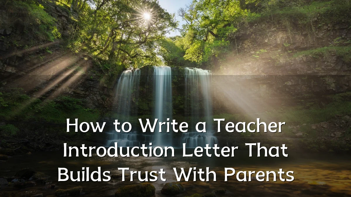 How to Write a Teacher Introduction Letter That Builds Trust With Parents