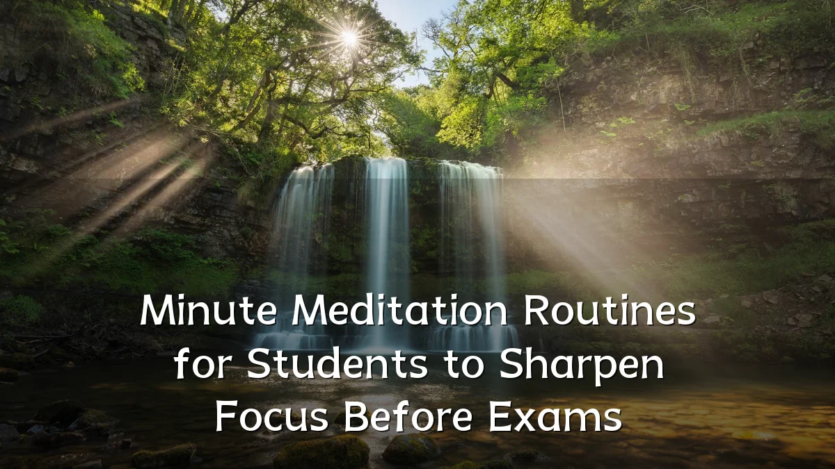 Minute Meditation Routines for Students to Sharpen Focus Before Exams