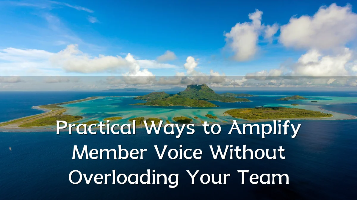 Practical Ways to Amplify Member Voice Without Overloading Your Team