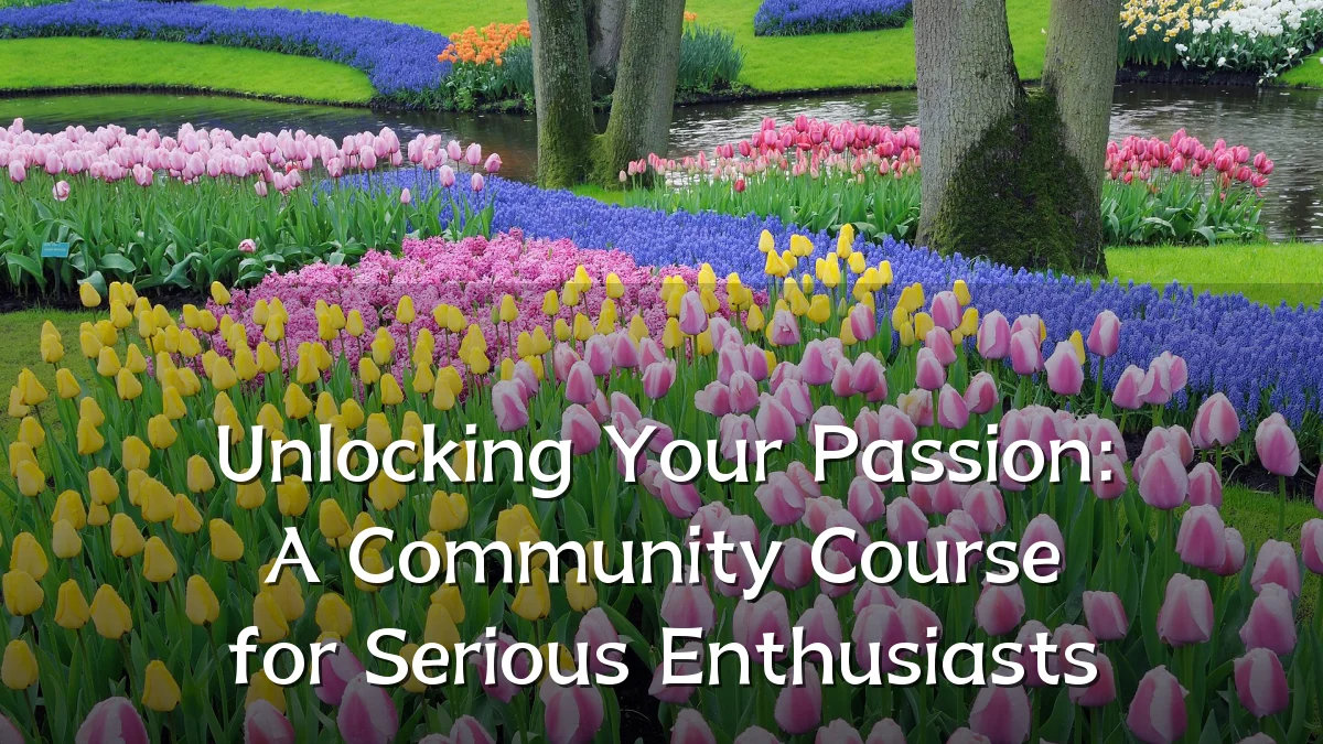 Unlocking Your Passion: A Community Course for Serious Enthusiasts