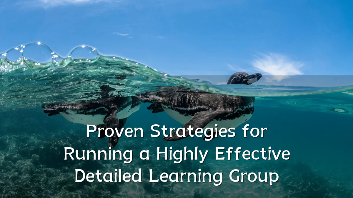 Proven Strategies for Running a Highly Effective Detailed Learning Group